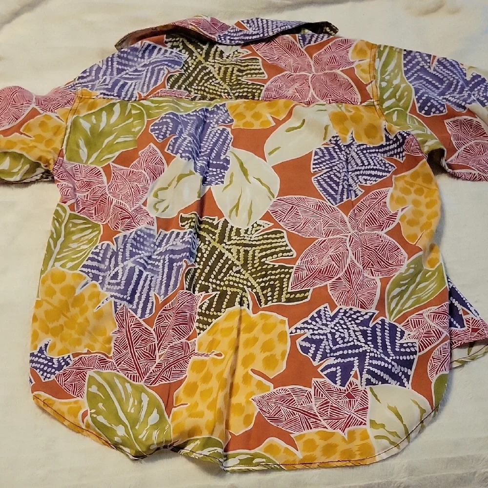 Vintage Lizwear Men's Button Down Shirt Tropical Print - Picture 7 of 7